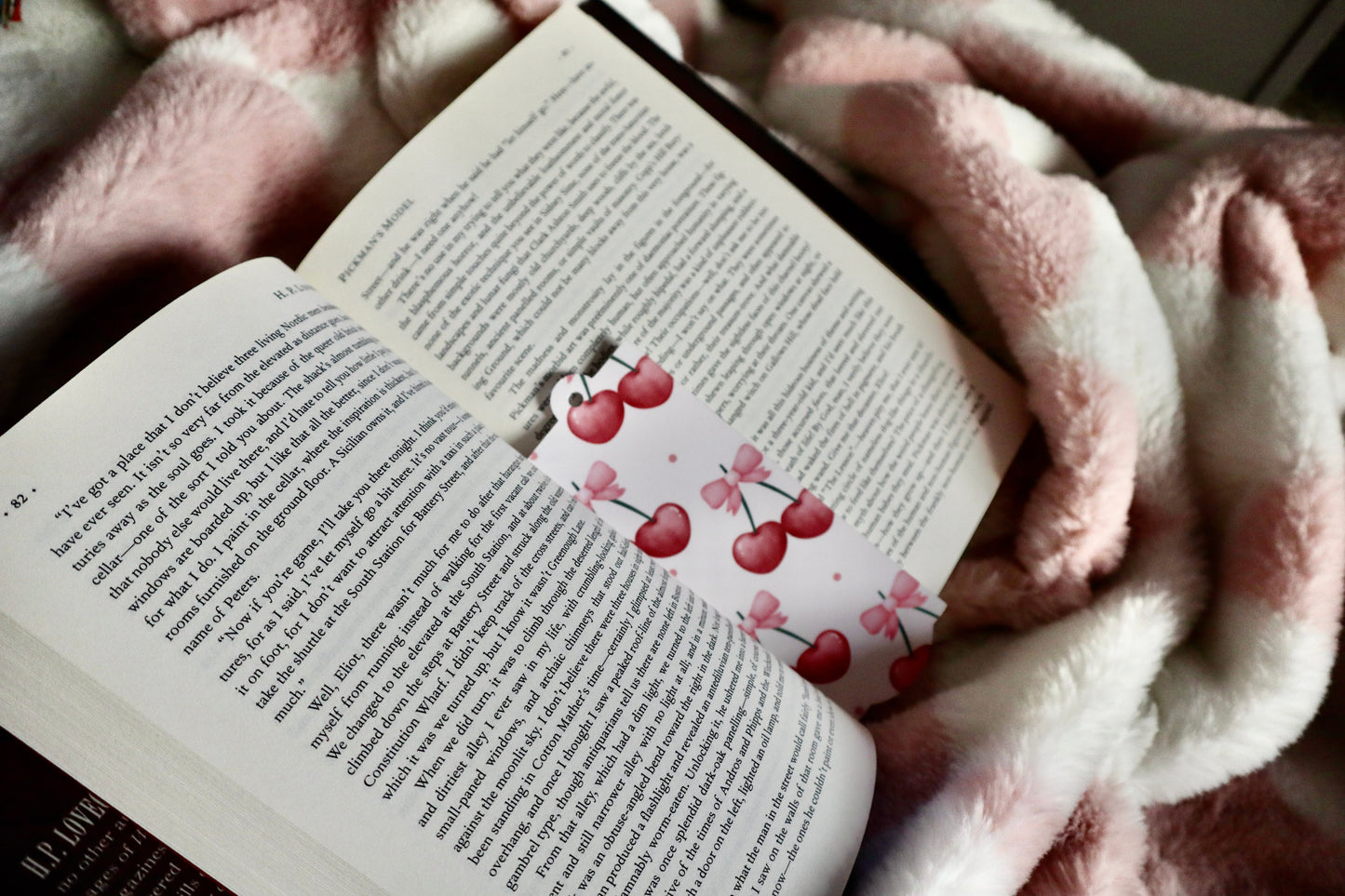 Coquette cherry bow Girly bookmarks | Gifts for book lovers | Bow bookmark | Soft girl Girly aesthetic cherry Bookmark