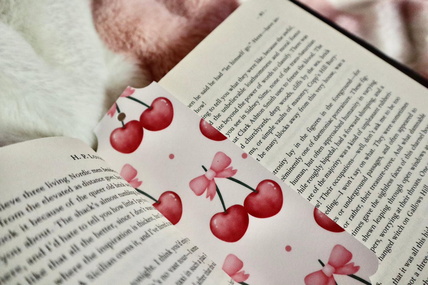 Coquette cherry bow Girly bookmarks | Gifts for book lovers | Bow bookmark | Soft girl   Girly aesthetic cherry Bookmark