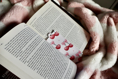 Coquette cherry bow Girly bookmarks | Gifts for book lovers | Bow bookmark | Soft girl   Girly aesthetic cherry Bookmark